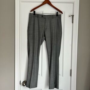 Tommy Hilfiger Men's Modern-Fit Wool TH-Flex Suit Pants, Gray, 33 X 30